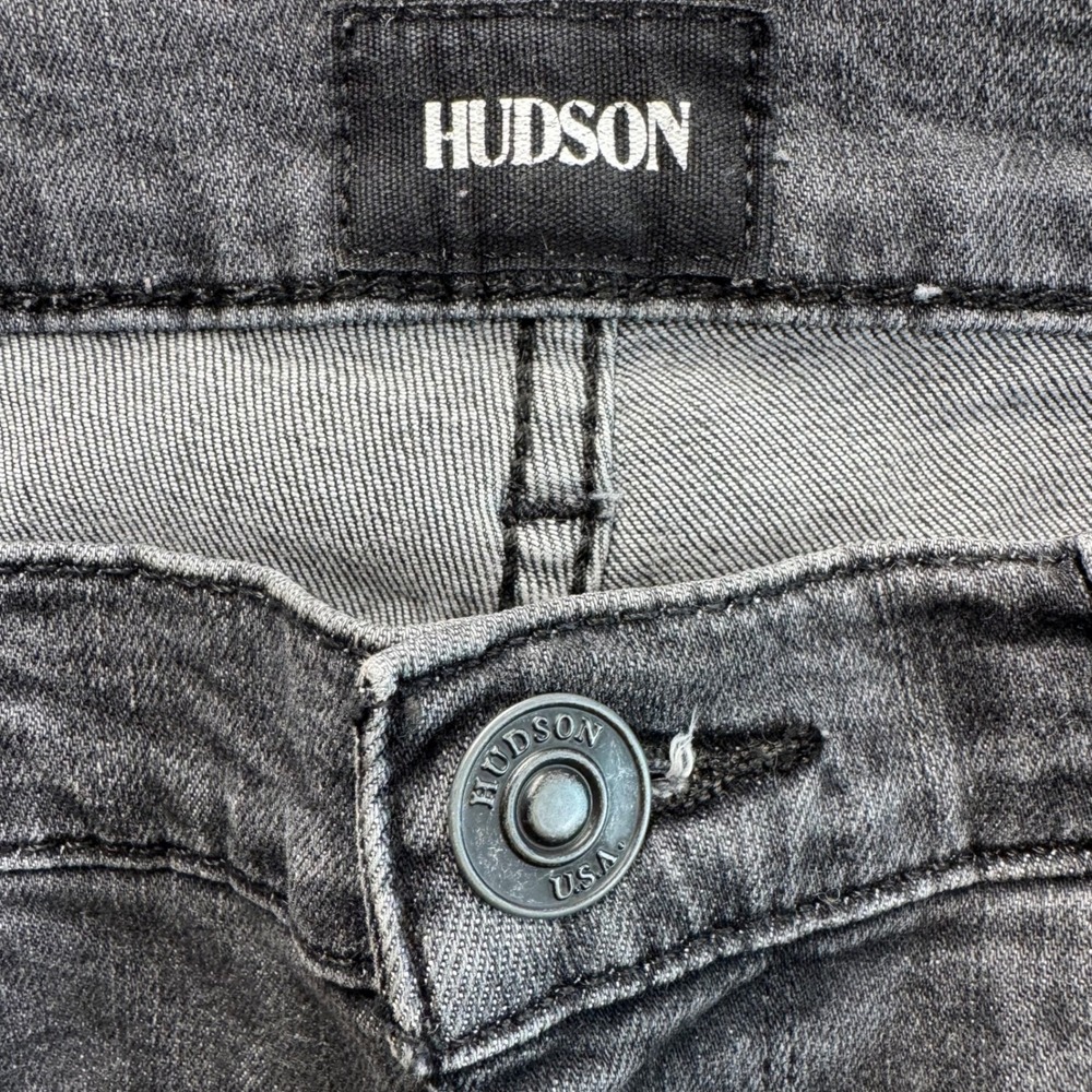 Hudson Krista Super Skinny Gray Wash Frayed Hem Jeans Size 27 #26 - Picture 7 of 10